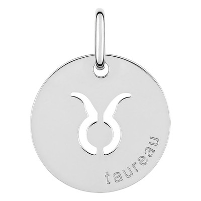 Pendentif Signe Astrologique Taureau, Argent RH - Emanessence