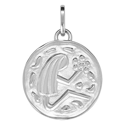 Pendentif Signe Astrologique Vierge, Argent - Emanessence