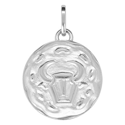Pendentif Signe Astrologique Taureau, Argent - Emanessence