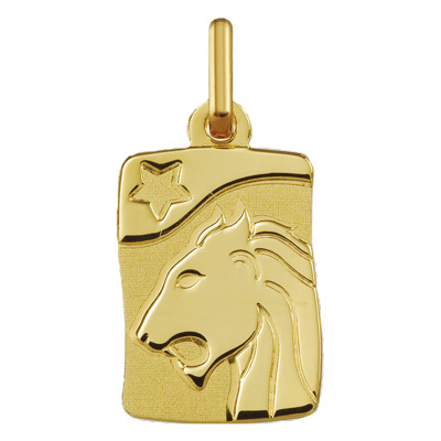 Pendentif Signe Astrologique Lion, Or jaune 750 - Argyor