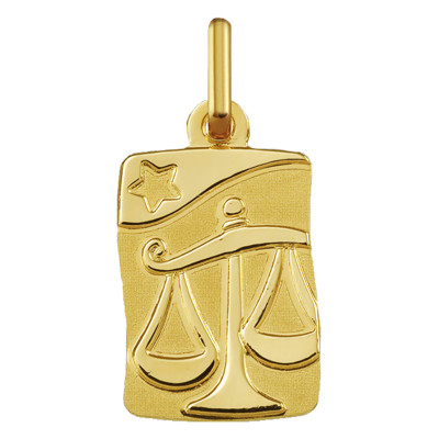 Pendentif Signe Astrologique Balance, Or jaune 375 - Argyor