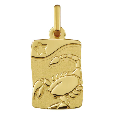 Pendentif Signe Astrologique Scorpion, Or jaune 750 - Argyor