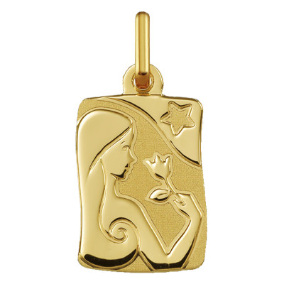 Pendentif Signe Astrologique Vierge, Or jaune 750 - Argyor