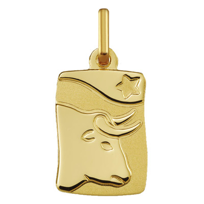 Pendentif zodiaque taureau, Or jaune 750 - Argyor