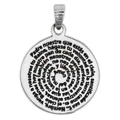 Médaille Croix de Jérusalem, Argent 925 Rhodié, 20mm - Vandona