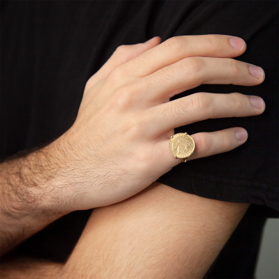 Bague Pièce 20F Napoléon III, Or Jaune 750 - Imperium