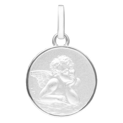 Médaille Ange Raphaël, Argent 925, 15 mm - Emanessence