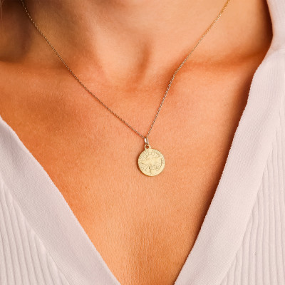 Médaille Saint Esprit, Or Jaune 375, 14 mm - Vandona