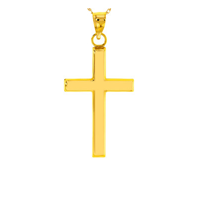 Collier Croix, Or jaune 375 - Emanessence