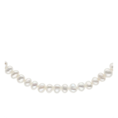 Collier Perles Blanches & Argent 925 Doré - Emanessence