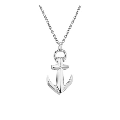Collier Rho Ancre, Argent massif - Emanessence