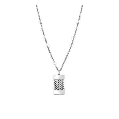 Collier Dog Tag, Argent massif - Emanessence