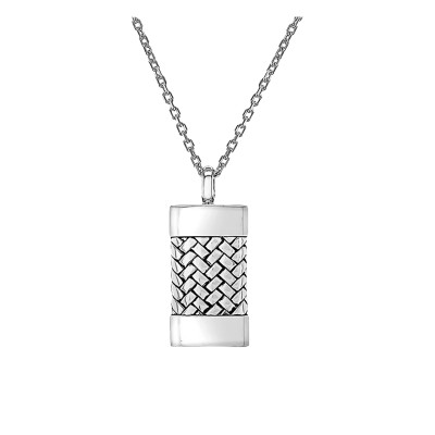 Collier Dog Tag, Argent massif - Emanessence