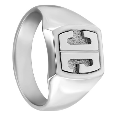 Chevalière Massive Tonneau, Or blanc 750 -Emanessence - Emanessence