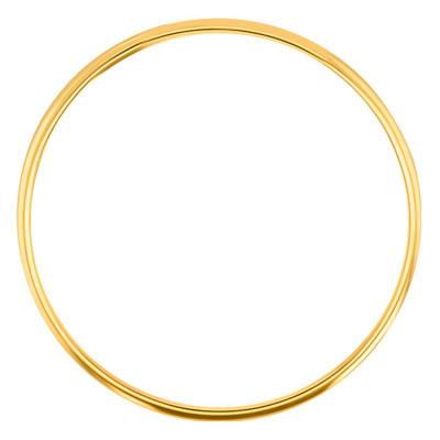 Bracelet Jonc Fil Rond Massif 67 mm, Or jaune 750 - Emanessence