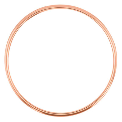 Bracelet Jonc Fil Rond Massif 60 mm, Or rose 750 - Emanessence