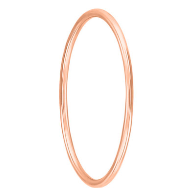 Bracelet Jonc Fil Rond Massif 80 mm, Or rose 750 - Emanessence