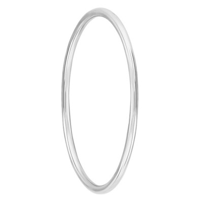 Bracelet Jonc Fil Rond Massif 60 mm, Or blanc 750 - Emanessence