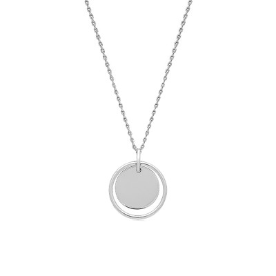 Collier Double Cercle, Argent 925, 42 cm - Emanessence