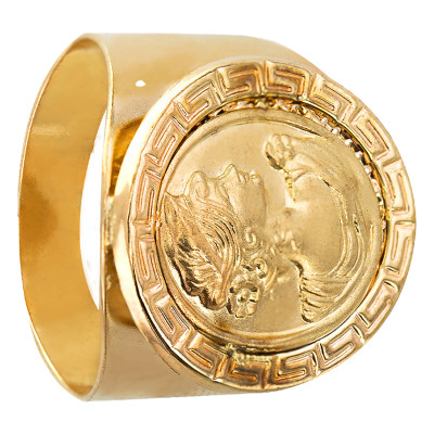 Chevalière Caméo Grec, Or Jaune 375 - Emanessence
