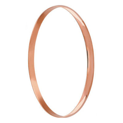 Bracelet Demi Jonc Plat Massif 60 mm, Or rose 750 - Emanessence