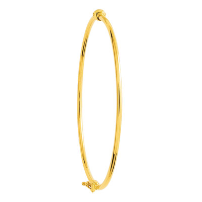 Bracelet Jonc Creux Lisse, Or jaune 750 - Emanessence