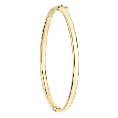 Bracelet Jonc Ovale 3,70 mm, Or jaune 375 - Emanessence