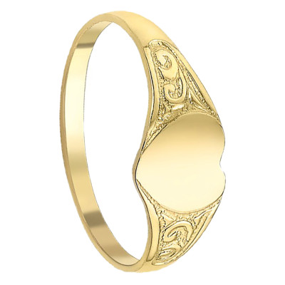 Bague Antique Cœur Poli, Or Jaune 375 - Emanessence