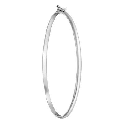 Bracelet Jonc Bombé 2,80 mm, Or blanc 375 - Emanessence