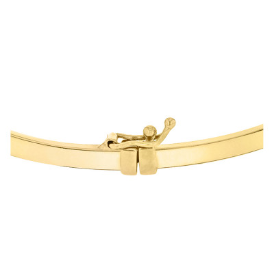 Bracelet Jonc Ovale & Rectangulaire 3 mm, Or jaune 375 - Emanessence