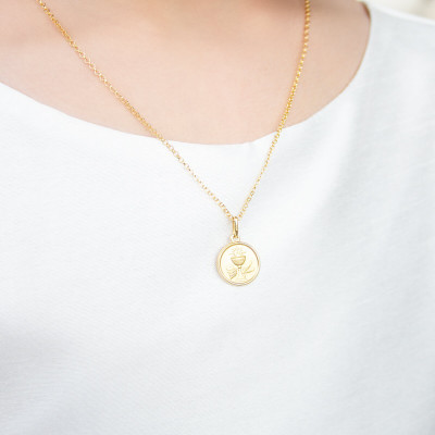 Médaille Calice, Or jaune 750, 14mm - Argyor