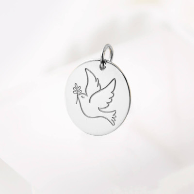 Médaille Colombe, Argent 925, 16mm - Argyor