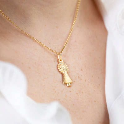 Pendentif Silhouette Vierge du Pilar, Or jaune 750 - Argyor