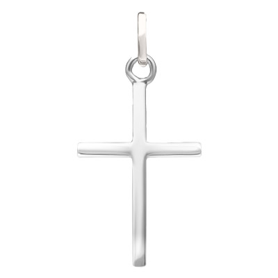 Pendentif Croix Fine, Argent 925, 20x14mm - Emanessence