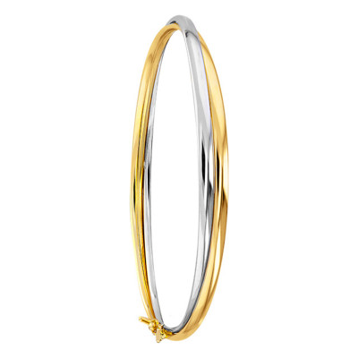 Bracelet Jonc Fil Rond Creux, 2 Ors 750 - Emanessence