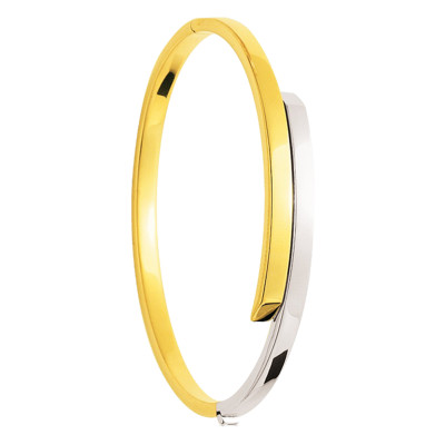 Bracelet Demi Jonc Creux, 2 Ors 750 - Emanessence