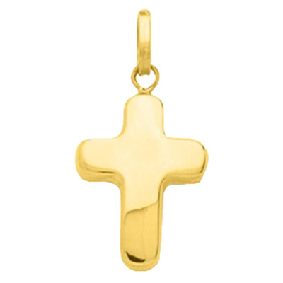 Croix épaisse creuse, Or jaune 750, 11x17mm - Emanessence