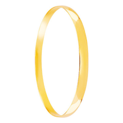 Bracelet Demi Jonc Plat Massif 60 mm, Or jaune 750 - Emanessence
