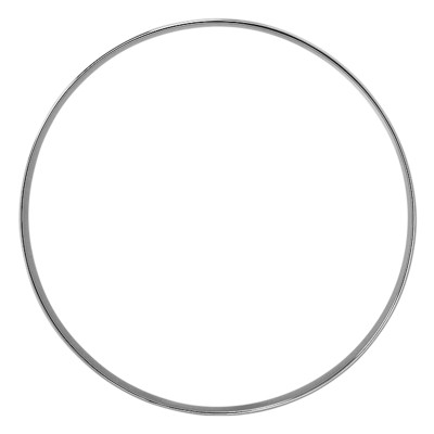 Bracelet Demi Jonc Plat Massif 60 mm, Or blanc 750 - Emanessence