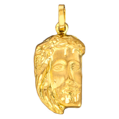 Médaille Le Visage du Christ, Or Jaune 750 - Emanessence