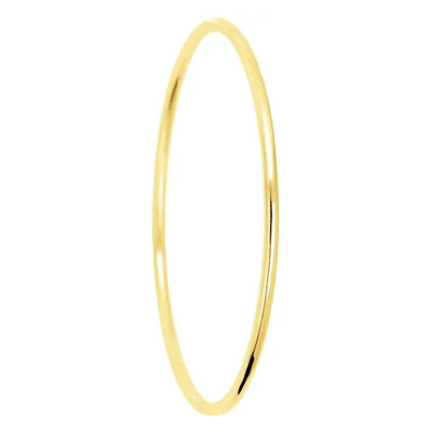 Bracelet Jonc Fil Ovale Massif 63 mm, Or jaune 750 - Emanessence