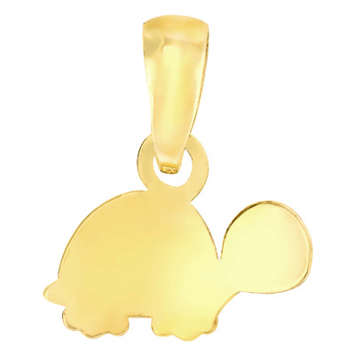 Pendentif Tortue, Email & Or Jaune - Bambins