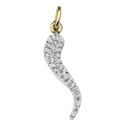 Pendentif Corne d'Abondance, Or jaune 750 & Zircons - Lumiosa
