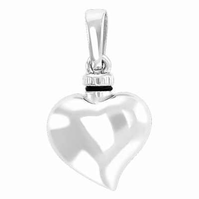 Pendentif porte-liquide Cœur, Argent rhodié, 16x16mm - Emanessence