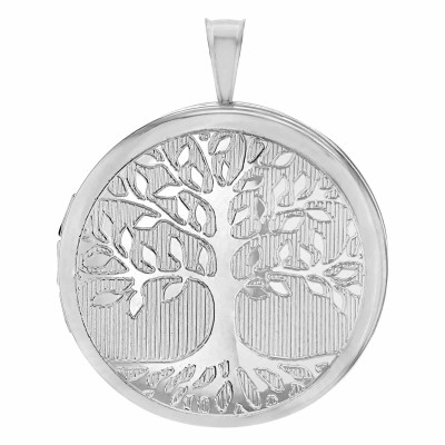 Pendentif Photo Arbre de vie Rond, Argent 925, 22x27mm - Artemis