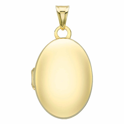 Pendentif Photo Médaillon Ovale, Or jaune 375 - Emanessence