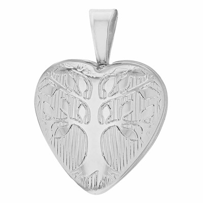 Pendentif Porte Photo Arbre de vie Coeur, Argent 925, 15.80x21mm - Artemis