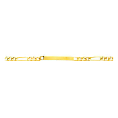Gourmette Maille Cheval Alterné 1-3, Or jaune 750, 18 cm - Emanessence