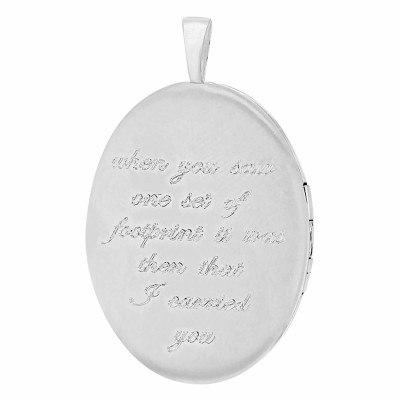 Pendentif Photo Empreintes de Pas & Etoile, Argent 925, 32x20mm - Artemis