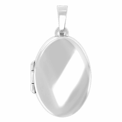 Pendentif Photo Ovale, Argent 925 Rhodié, 19x23mm - Emanessence